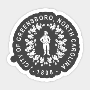 City of Greensboro White logo Sticker